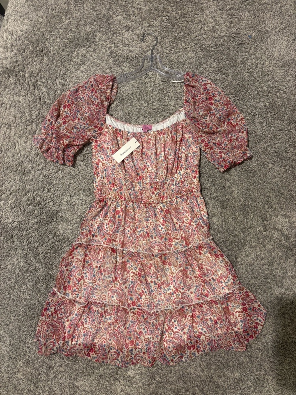 Floral Puff-Sleeve Mini Dress - New from Francesca’s